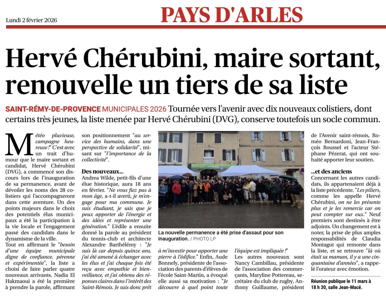 Revue de presse – La Provence : présentation de notre liste