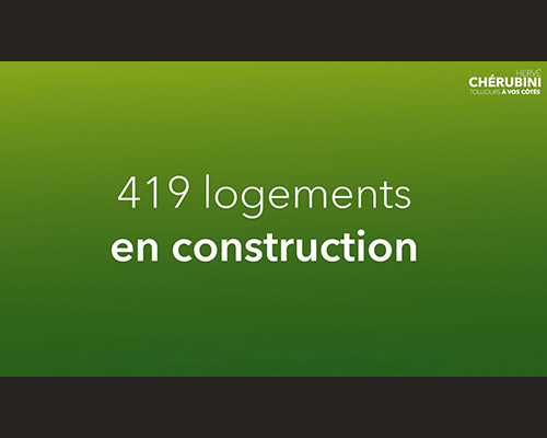 419 logements en construction sur la commune !