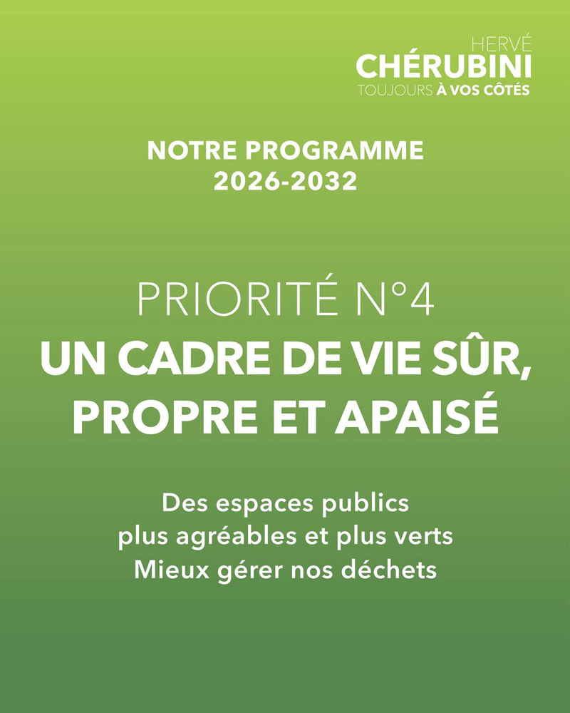Notre programme : Propreté et qualité du cadre de vie